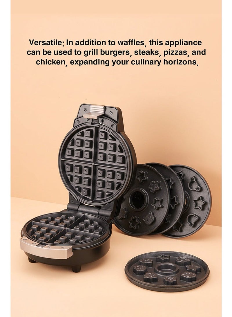 sokany 3-in-1 Design: This versatile waffle maker can also be used to create cartoon-shaped cakes and doughnuts, offering a fun and creative cooking experience. - Image 3